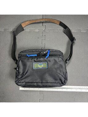 Vintage Tam Sport Lightweight Black Nylon Crossbody Bag With Adjustable Strap -